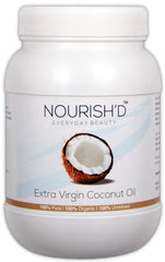 Nourish'd Extra Virgin Coconut Oil 800g - 100% Raw and Certified Organic