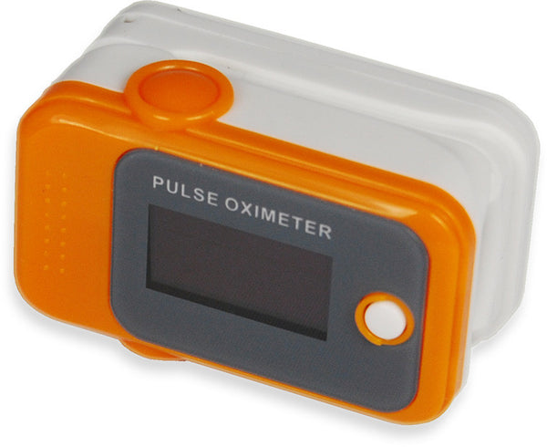 Finger Pulse Oximeter and Heart Rate Monitor with Alarm, Lanyard and Organic LED (OLED) Display